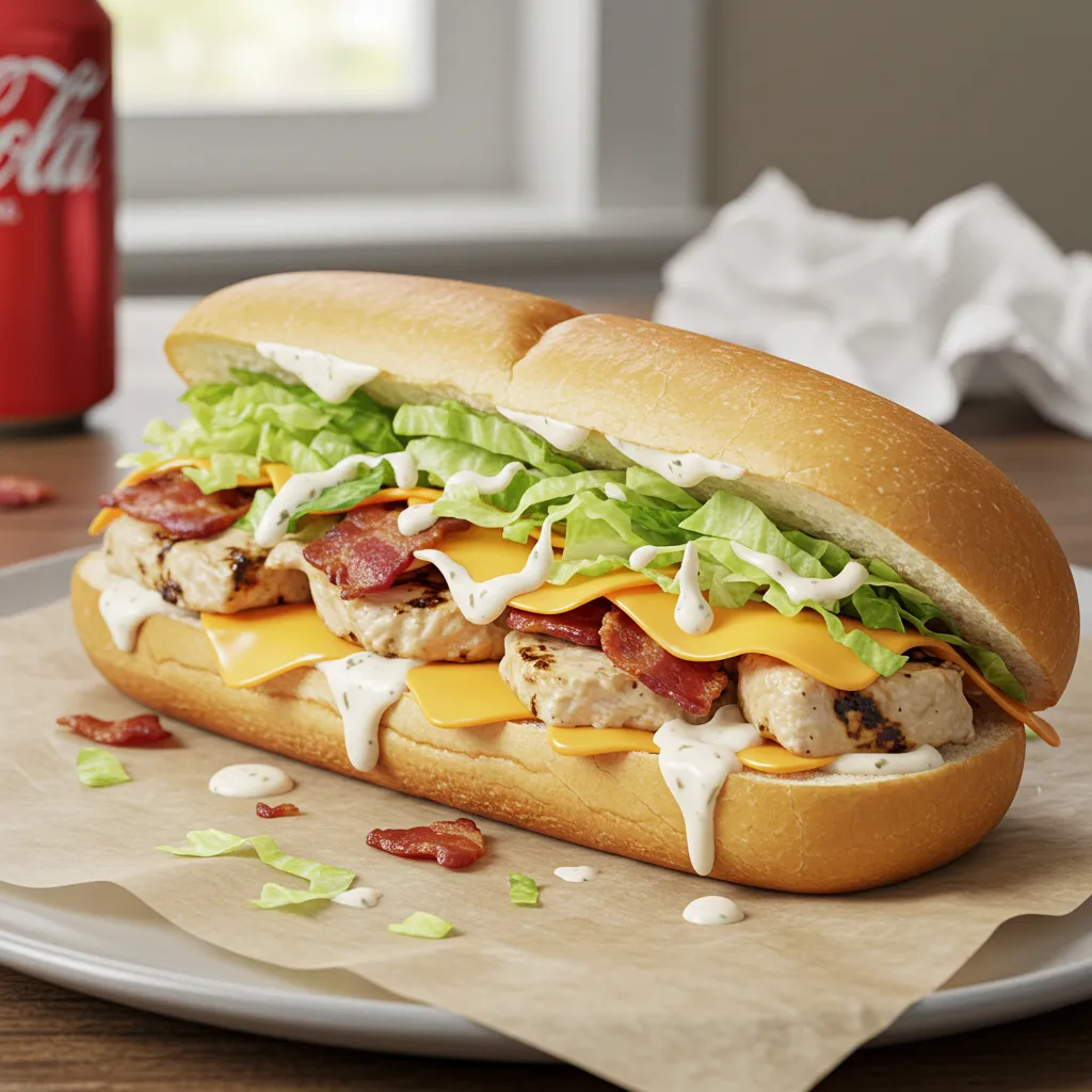 Chopped Chicken Bacon Ranch Sub: Restaurant-Style Loaded Sandwich Perfection